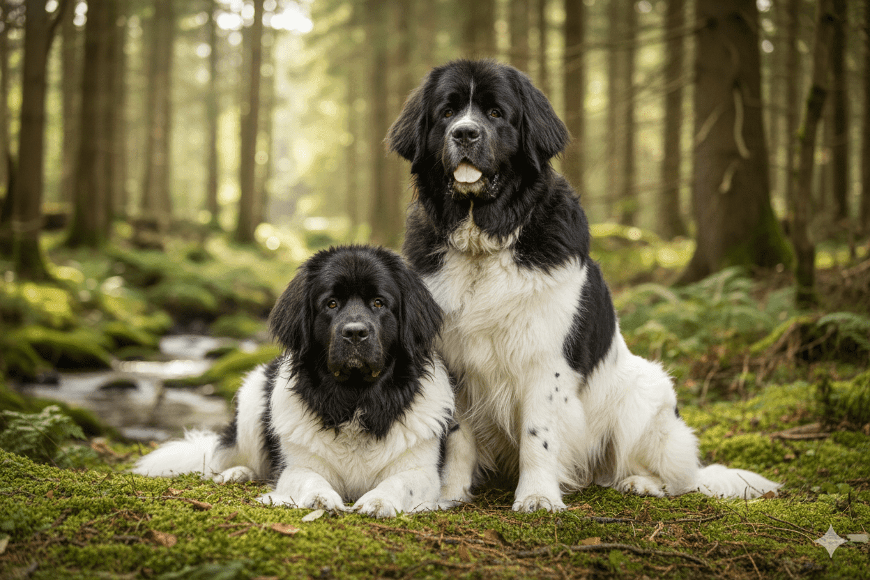 Newfoundland dog close-up portrait