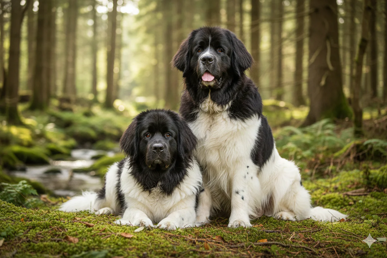 Newfoundland dog close-up portrait