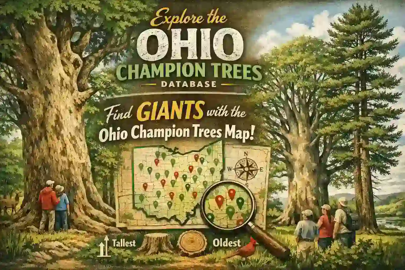 Explore the ohio champion trees database ohio champion trees map