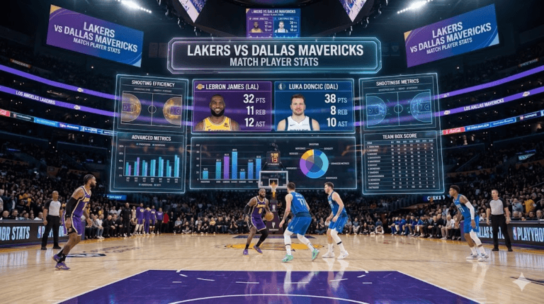 Lakers vs Dallas Mavericks Match Player Stats