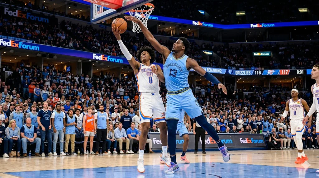 Memphis Grizzlies vs OKC Thunder Match Player Stats